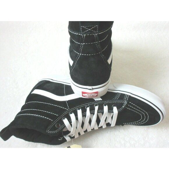 Vans Women's Sk8-Hi MTE All Weather Suede Skate Boots Black True White Size 10 - Picture 5 of 5